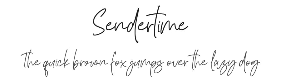 Sendertime by AminMario — Script Handwritten Font