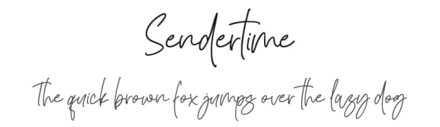 Sendertime by AminMario — Script Handwritten Font
