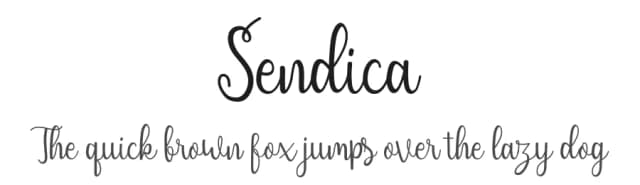 Sendica by Rahagita Studio — Script Handwritten Font