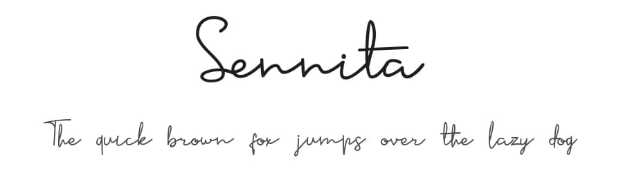 Sennita by Bearytype — Script Handwritten Font