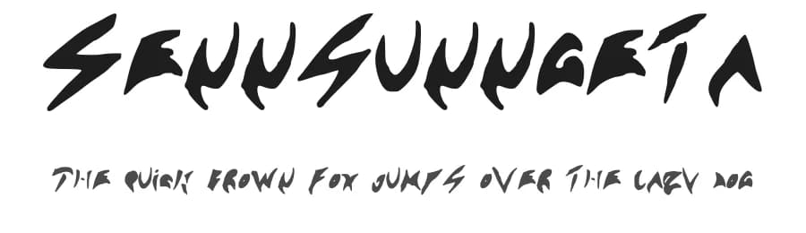 Sennsunngeta by Reece Ran — Script Handwritten Font