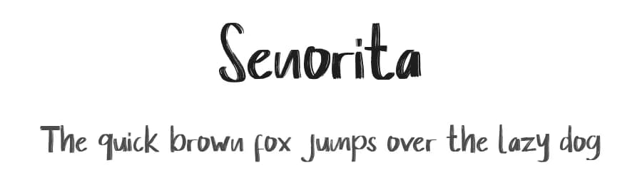 Senorita by Say Studio — Script Handwritten Font
