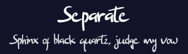 Separate by Graph Arts — Script Handwritten Font — thumbnail 2