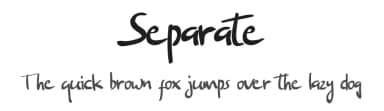 Separate by Graph Arts — Script Handwritten Font — thumbnail 1