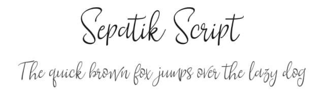 Sepatik Script by Bonjour Type — Script Handwritten Font