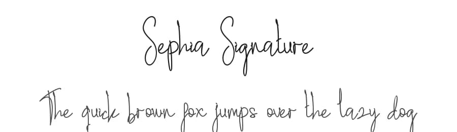 Sephia Signature by Andrean Prabowo — Script Handwritten Font — preview 1