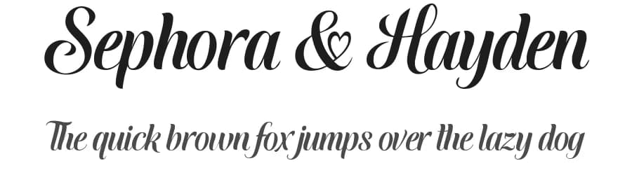 Sephora & Hayden by Cat.B — Script Handwritten Font