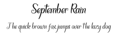 September Rain by Nabil Fahmi — Script Handwritten Font — thumbnail 1