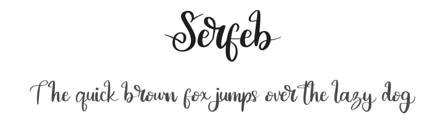 Serfeb by Vunira Design — Script Handwritten Font