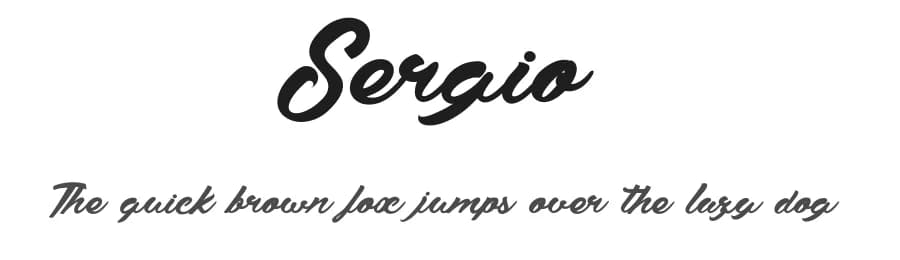 Sergio by dcoxy - Greg Medina — Script Handwritten Font