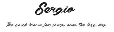 Sergio by dcoxy - Greg Medina — Script Handwritten Font — thumbnail 1