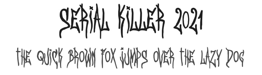 Serial Killer 2021 by Woodcutter — Script Handwritten Font