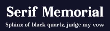 Serif Memorial by Mangifera Jors — Serif Font — thumbnail 2