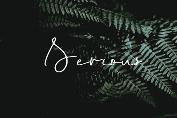 Serious Font by goodigital — Script Handwritten Font
