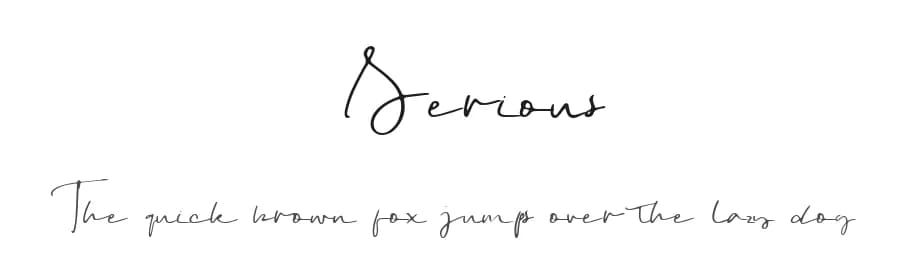 Serious by Mariyana — Script Handwritten Font