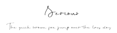 Serious by Mariyana — Script Handwritten Font — thumbnail 1