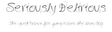 Seriously Delirious by Jessica Darnell - Darn Design — Script Handwritten Font — thumbnail 1