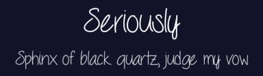 Seriously by Vanessa Bays — Script Handwritten Font — thumbnail 2