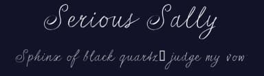 Serious Sally by JOEBOB graphics — Script Handwritten Font — thumbnail 2