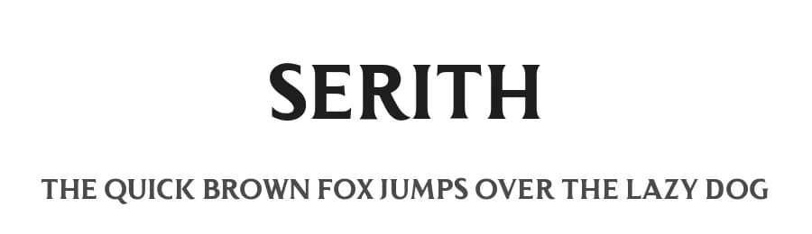 Serith by Sharkshock — Serif Font