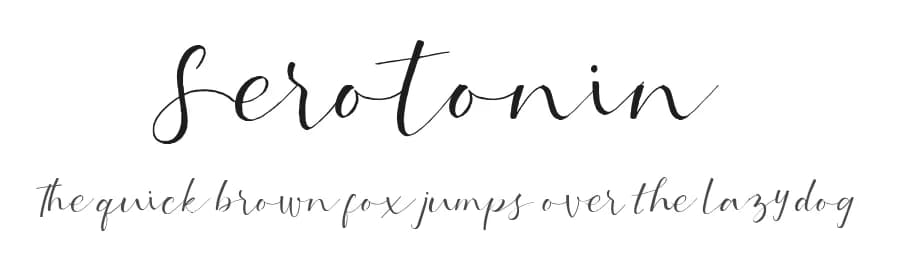 Serotonin by Ahargun C Design — Script Handwritten Font