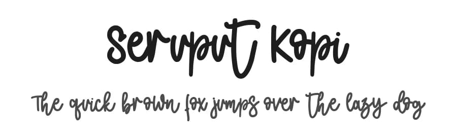 Seruput Kopi by Letterara — Script Handwritten Font