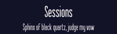 Sessions by Michael Muranaka — Sans Serif Font — thumbnail 2