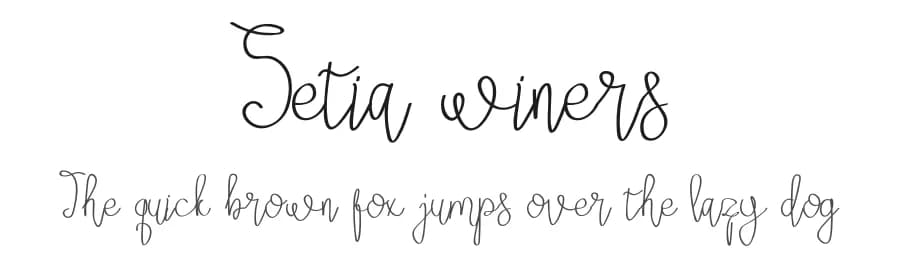 Setia winers by Niki Studio — Script Handwritten Font