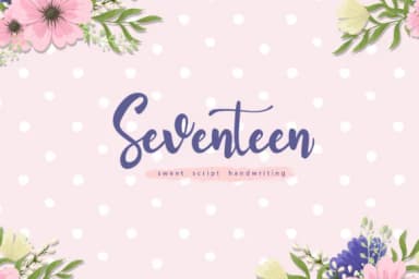 Seventeen Font by Silverdav — Script Handwritten Font — thumbnail 1
