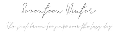 Seventeen Winter by Cikareotype Studio — Script Handwritten Font — thumbnail 1