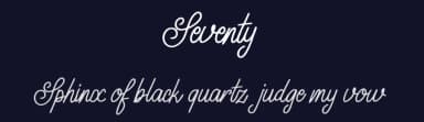 Seventy by Vunira Design — Script Handwritten Font — thumbnail 2