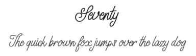 Seventy by Vunira Design — Script Handwritten Font — thumbnail 1