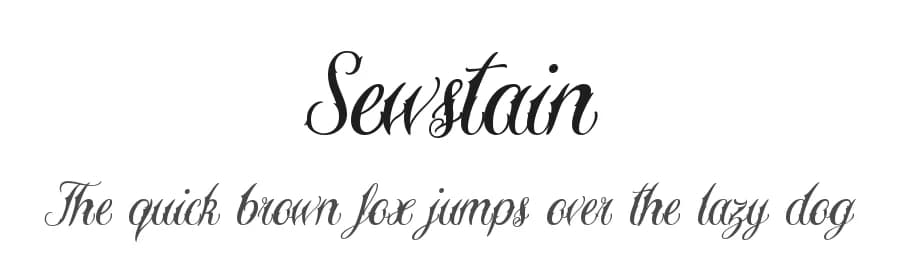 Sewstain by Typesgal — Script Handwritten Font