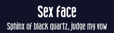 Sex Face by Tension Type — Sans Serif Font — thumbnail 2