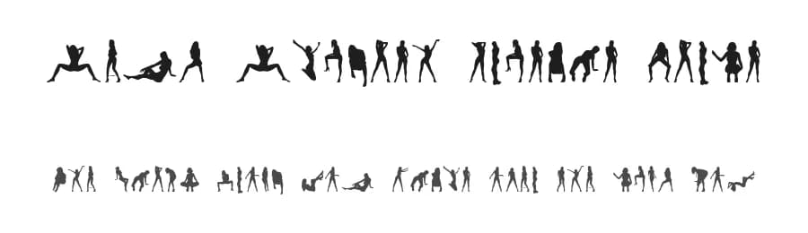 Sexy Spanish Erasmus Girls by Manuel Lage — Dingbats Font