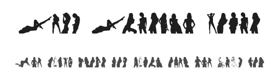 Sexy Spanish Woman by Manuel Lage — Dingbats Font