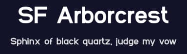 SF Arborcrest by ShyFonts — Sans Serif Font — thumbnail 2