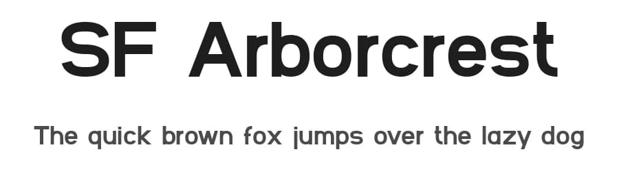 SF Arborcrest by ShyFonts — Sans Serif Font