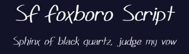 SF Foxboro Script by ShyFonts — Script Handwritten Font — thumbnail 2
