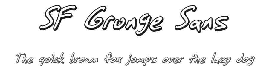 SF Grunge Sans by ShyFonts — Script Handwritten Font