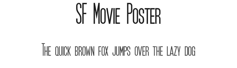 SF Movie Poster by ShyFonts — Sans Serif Font