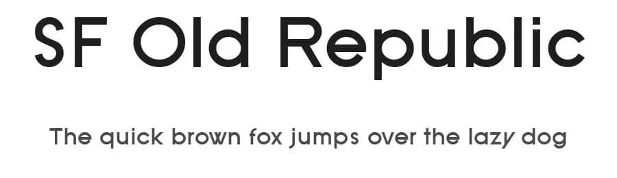 SF Old Republic by ShyFonts — Sans Serif Font