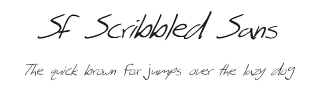SF Scribbled Sans by ShyFonts — Script Handwritten Font
