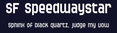 SF Speedwaystar by ShyFonts — Sans Serif Font — thumbnail 2