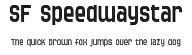 SF Speedwaystar by ShyFonts — Sans Serif Font — thumbnail 1
