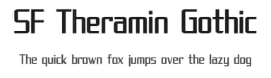 SF Theramin Gothic by ShyFonts — Sans Serif Font — thumbnail 1