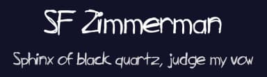 SF Zimmerman by ShyFonts — Script Handwritten Font — thumbnail 2