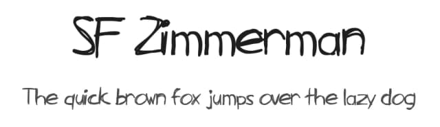 SF Zimmerman by ShyFonts — Script Handwritten Font