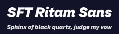 SFT Ritam Sans by Schrifteria Foundry — Sans Serif Font — thumbnail 2