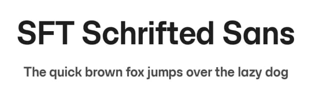 SFT Schrifted Sans by Schrifteria Foundry — Sans Serif Font